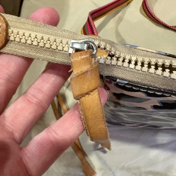 Consuela Leopard Crossbody Bag with Pink and Tan Strap - Picture 7 of 16